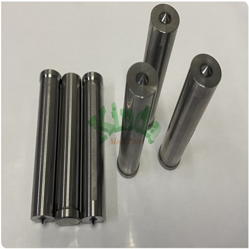 High precision piercing punch with cylindrical head,  HSS steel hardened steel straight punch for cold heading die mold parts