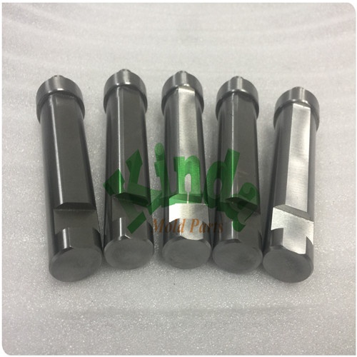 High precision straight punch with body key flat, piercing punch with super polished surface, high speed steel customized mold punch for die press tools