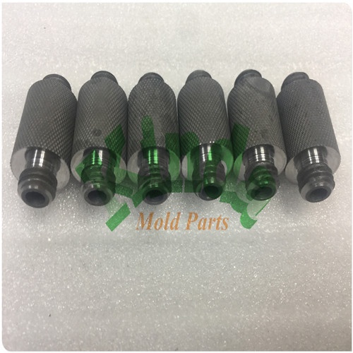 High precision special Knurled punch with thread on 2 ends, customized pericing punch with Knurled surface