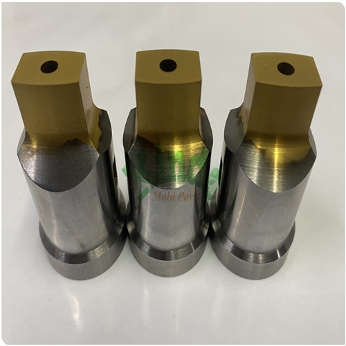 High precision square shaped punch with cylindrical head,  speical forming punch with TIN coating