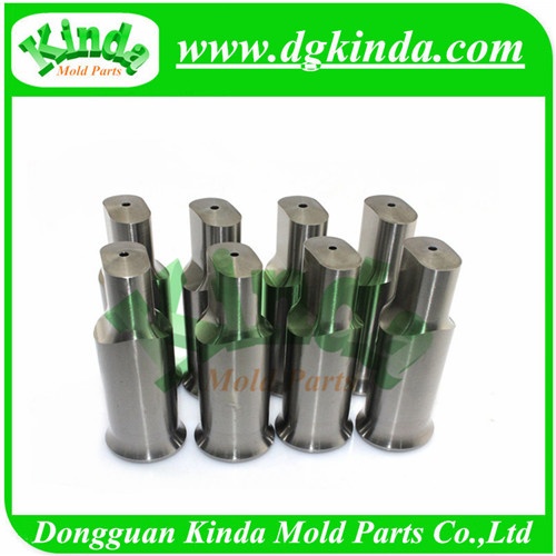 High precision oblong punch with ejector hole, special forming punch with oblong blade, customized bottle neck punch for press tools and mould components