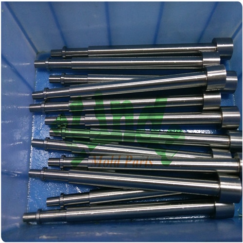High preicison SKD61 mold punch pins with nitrided, customized ejector pin for plastic mold parts, Shoulder core pins with cylindrical head