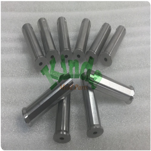 High precision special hole punch with conical head,  DIN 9861 D punch with ejector hole,  high quality straight punch with TICN coating for stamping mold parts