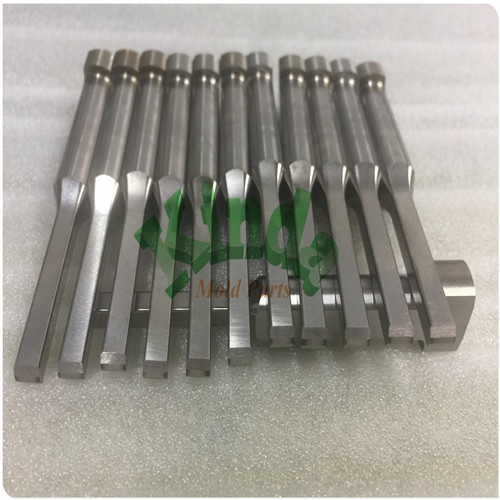 High precision forming punch with cylindrical head, high speed steel special punch with head key flat, special shoulder punch for die press tools