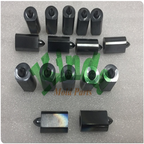 High quality carbide mold punch  with tipped point, precision special forming punch with TICN coating, tungsten carbide mold pins for stamping mold parts