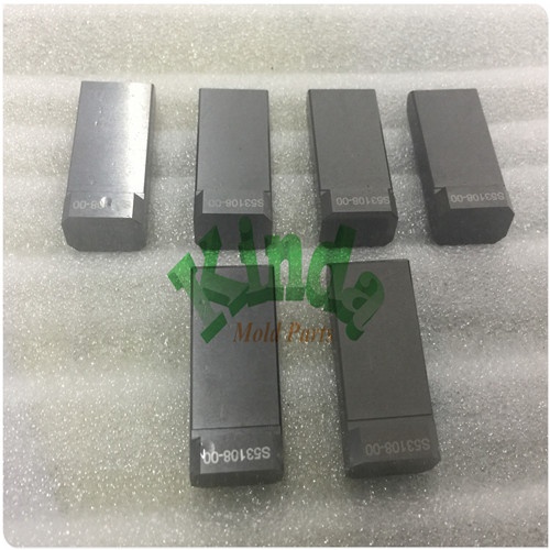 High precision H40S carbide metal punch wtih square head, tungsten carbide block punch with laser marking, China supplier  carbide forming punch for stamping tooling parts