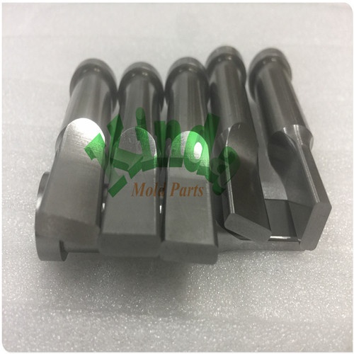 High precision rectangular punch with cylindrical head, HSS hardened cutting punch with rectangular balde, Shoulder punch simirlar to ISO 8020