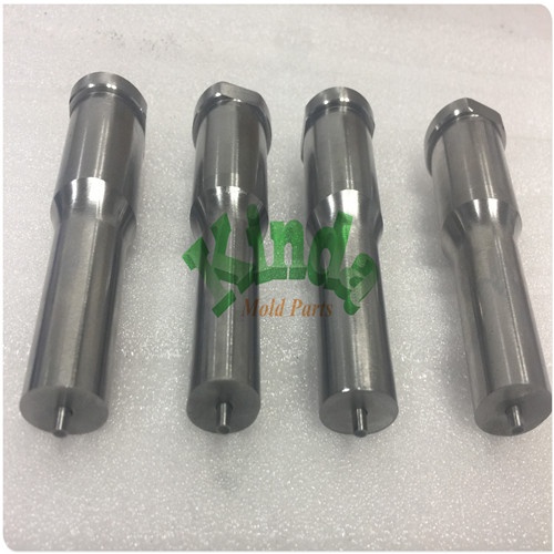 High precision carbide ejector punch similar to ISO 8020, standard ejector punch with head key flat