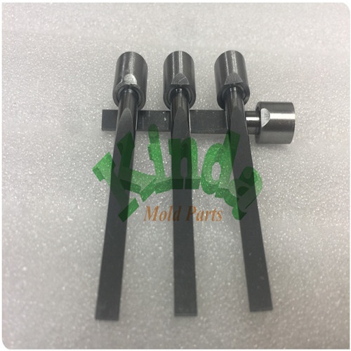 High precision PG grinding forming carbide punches with cylindrical head, super polished tungsten carbide punch with soldened steel head